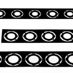 3 label strips of ultra black coating