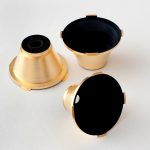 3 gold components coated with ultra black coating