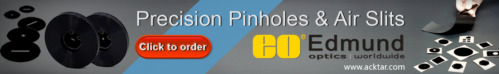 Precision pinholes banner